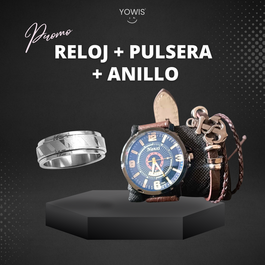 COMBO - Reloj, Pulsera, Anillo